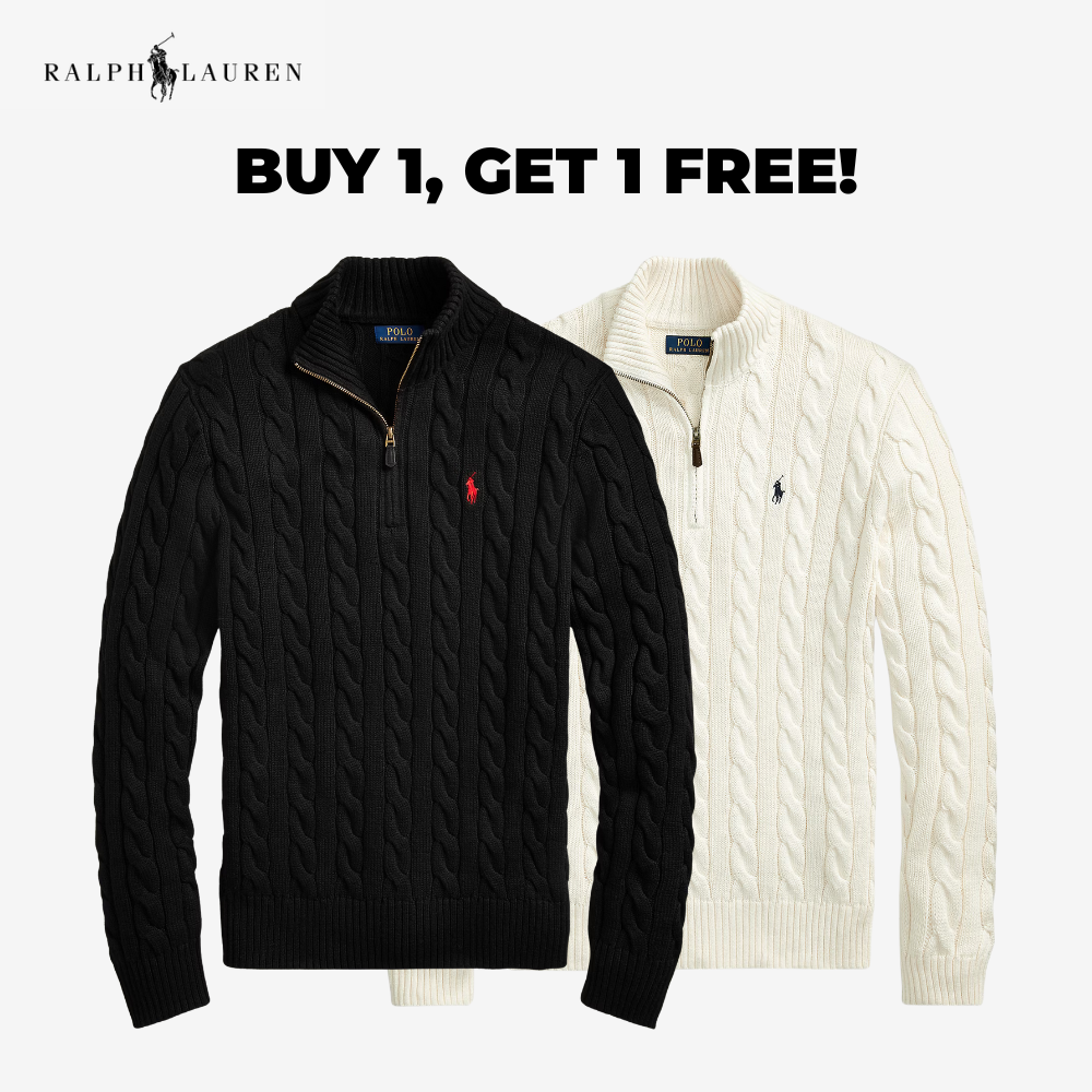 R&L® Heritage Cable Quarter-Zip Jumper – Buy 1, get 1 FREE